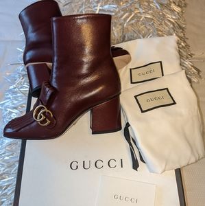 Gucci Marmont Leather Boots